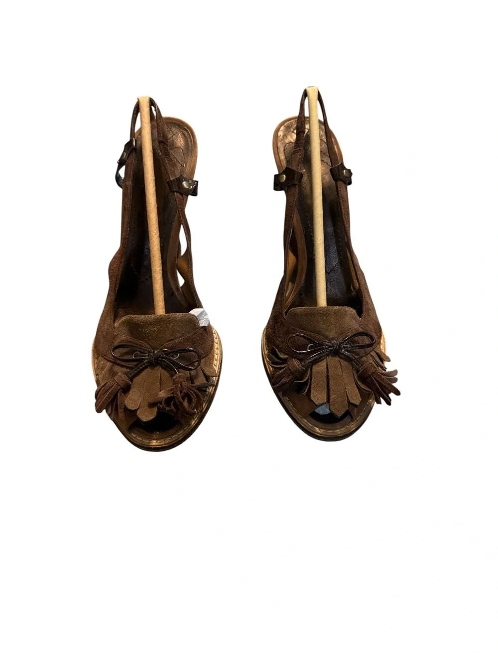Nine West Kaneshar Wedge Suede Slingbacks SZ 9